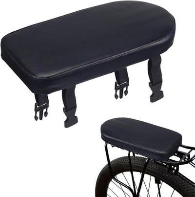 Fiets Zitkussen - Fietszadel Kussen - Comfortabel Fietsen - Dikke Schuimvulling - 30 x 15 cm - Zwart