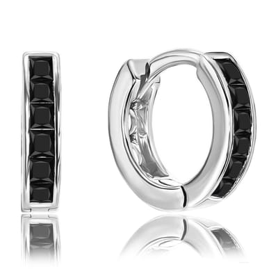 Juwelier Zwartevalk zilveren (gerhodineerd) oorbellen met zirkonia - 22.149-Z/14mm