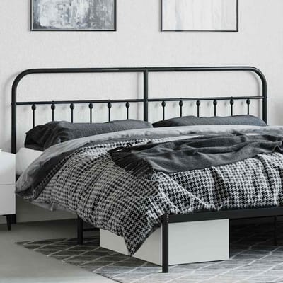 vidaXL - Vervangend - hoofdbord - metaal - zwart - 200 - cm