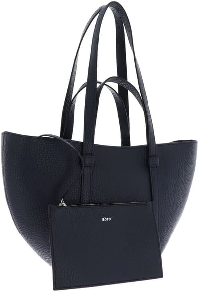 abro schoudertas shopper Leather Tekla Shopper Cosmo Navy donkerblauw