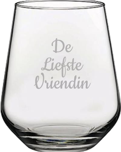 Gegraveerde Drinkglas 42,5cl De Liefste Vriendin