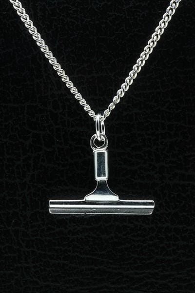 Zilveren Raamwisser ketting hanger