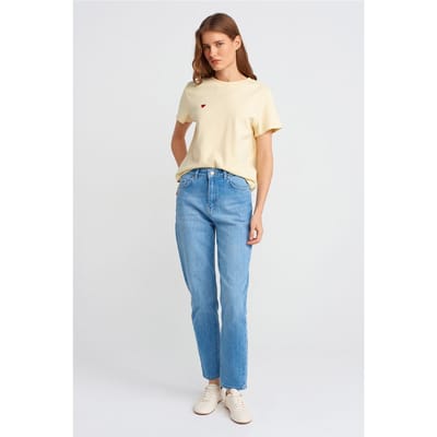 Hoge taille Rechte pijp Moeder Jeans