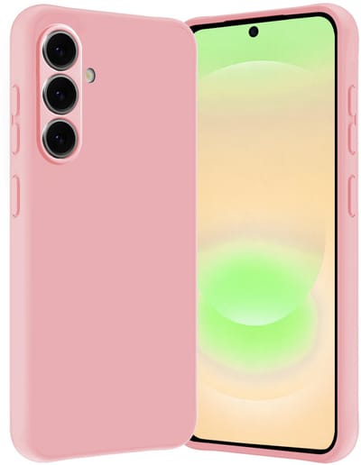 Hoes - Geschikt voor Samsung Galaxy A37 - Sterk & Shockproof - Hoesje Cover - Siliconen Case - Lichtroze
