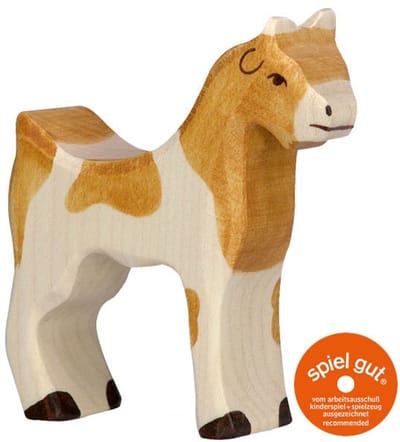 HOLZTIGER Boerderij - Geit - 8X2X9Cm - Houten Figuur - Handgemaakt
