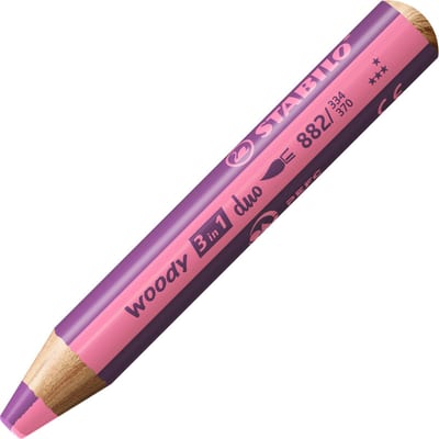 STABILO woody 3in1 duo Multitalent Potloden - Roze/Lila