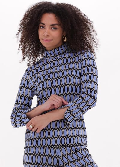 Ana Alcazar Pullover Turtleneck Tops & T-shirts Dames - Shirt - Lichtblauw - Maat 36