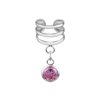 WeLoveSilver - Zilveren ear cuff - Rondje hanger - 37x26x3 mm