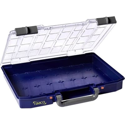 raaco CarryLite 55 4x8-0 Assortimentskoffer (l x b x h) 337 x 278 x 57 mm Aantal vakken: 0 Incl. handgreep Box Inhoud 1 stuk(s)