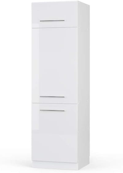 Keukenkast Hoogglans Wit - Onderkast/Koelkastombouw 60 cm - Modulair Systeem