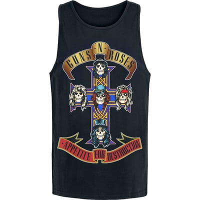 Guns N' Roses Tanktop - Appetite For Destruction - S tot L - voor Mannen - zwart