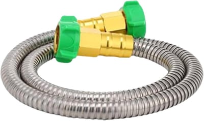 Flexibele tuinslang - Korte waterslang - Tuin bewateren - Roestvrij staal - 15 meter - Zilver