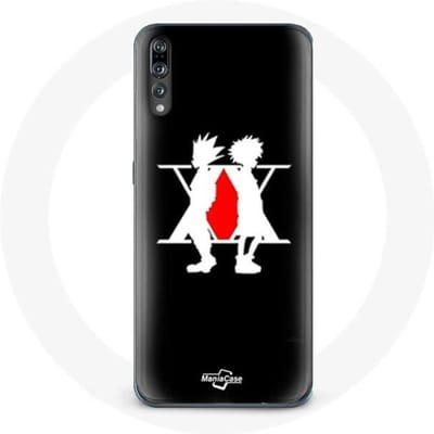 Case voor Huawei p20 Hunter x Hunter Manga Logo Zwarte Achtergrond zwart