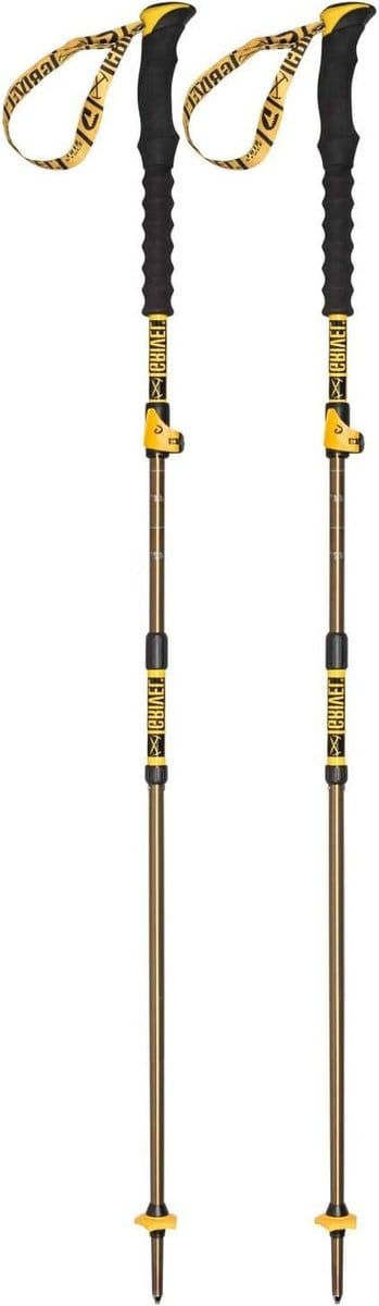 Wandelstokken Set - Trekking stokken - Buitenactiviteiten - Verstelbaar kniesysteem - 105-130 cm - Geel