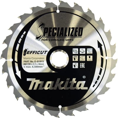 Makita E-01915 E-01915 Cirkelzaagblad 235 x 30 x 2.2 mm Aantal tanden: 24 1 stuk(s)