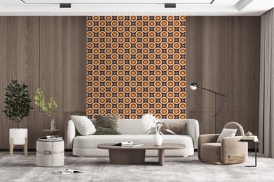 Behang - Fotobehang Retro - Vintage - Design - Cirkel - Breedte 165 cm x hoogte 220 cm
