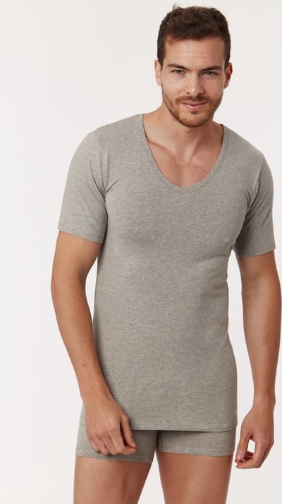 Woody T-shirt V-hals Single Pack Grijs XXL