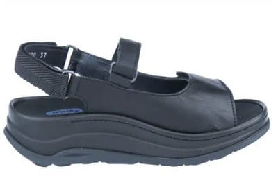 Wolky Sandalen Adura zwart leer Dames Sandalen - Zwart - 37