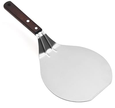longziming RVS Pizza Spatel - Lichtgewicht - Lange Handgreep - Ideaal voor Pizza, Taart en Deeg - ø16,5cm - Duurzaam Keukengereedschap