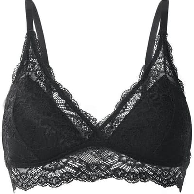 ESMARA Dames bustier met kant (Zwart, S (36/38))