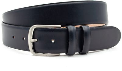 Dames riem donker blauw - 4 cm breed - Leer - Basic riem - Casual - Maat 90