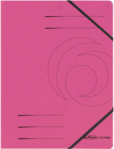 Herlitz hoekdossier easyorga - A4 - Colorspan karton - fuchsia
