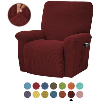 Europese Stijl Relaxfauteuil Stretch Bankhoes Houtskool Verdikte Fleece Relaxfauteuil Beschermkussen Antislip Meubelhoes