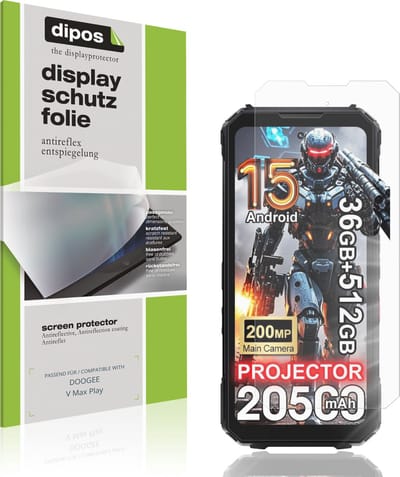 dipos – 4x Matte Beschermfolie geschikt voor DOOGEE V Max Play | Krasbestendige & antireflecterende Screenprotector Ultra-Thin