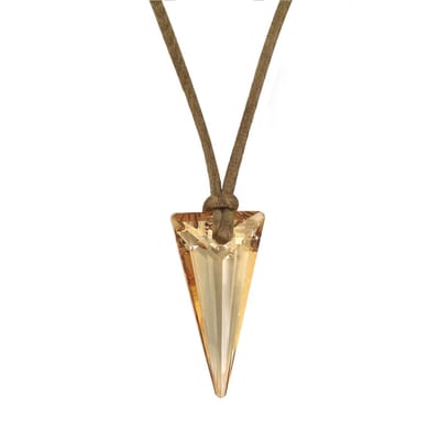 ARLIZI 2351 Ketting Swarovski kristal spike hanger golden shadow - 50 cm