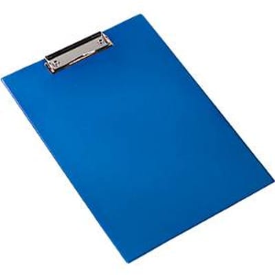 Klembord, A4, kunststof, met ophangoog, blauw