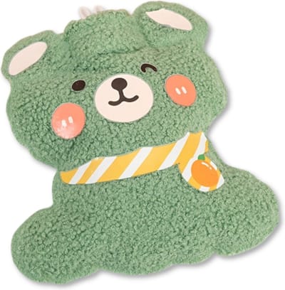 Nivard Knuffel Kruik - Warmwaterkruik - Warmwaterzak Met Hoes - Warmtekruik - Warmtekussen - Bag - Groene Teddy Beer