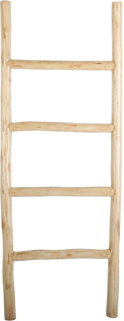 Decoratieve houten ladder – Kledingladder en handdoekenrek – 4 sporten – 47 × 124 cm