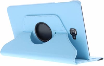 LuxeBass 360° Draaibare Bookcase Samsung Galaxy Tab A 10.1 (2016) tablethoes - Lichtblauw - telefoonhoes - gsm hoes - telefoonhoesjes