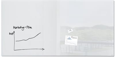 Sigel glasmagneetbord glaswhiteboard XL Artverum 200x100cm wit