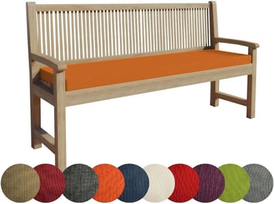 Bankkussen - Zitkussen Rugkussen - Buiten Ontspannen - Bevestigingslussen - 100x40x5 cm - Oranje