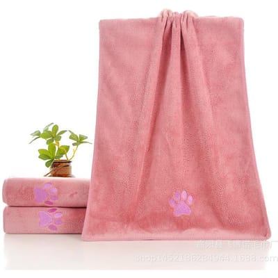 35*75cm/50*100cm Serviettes pour Chiens Très Absorbantes Respiration Facile Microfibre Serviette de Toilettage pour Animaux Séchage Rapide Super Douce Tissu pour Animaux (as the picture,50X100CM)