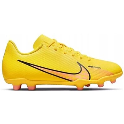 Nike Jr. Mercurial Vapor 15 Club - Voetbalschoenen - Maat 38 - Yellow Strike/Sunset Glow / Geel - Mercurial Vapor - Voetbal - Kinder Voetbalschoenen
