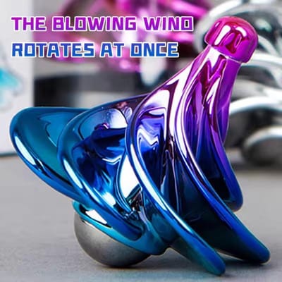 Bureau Windblaas Speelgoed Roterend Zak Speelgoed Fidget Kinetische Spinner Top Volwassen Stressverlichtende Speelgoedjes Voor Kinderen Verjaardag Kerst Cadeau blue