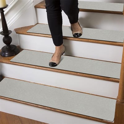 20*76CM Tapijt Traptreden Antislip Trapmatten Verwijderbaar Traptapijt 4-pack Veilige traptredebescherming Geschikt voor kinderen, ouderen en huisdieren