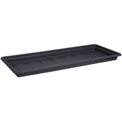 Elho Green Basics Garden Xxl Schotel 60 - Schotel voor Buitenaccessoires - Ø 54.5 x H 4.8 cm - Living black