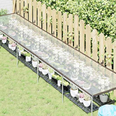 vidaXL - Plantenafdekking - met - zeilringen - 1x5 - m - polyethyleen