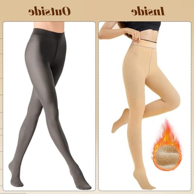 Dikke thermoleggings met fleece voering voor vrouwen, warm en transparant voor de winterse dagen