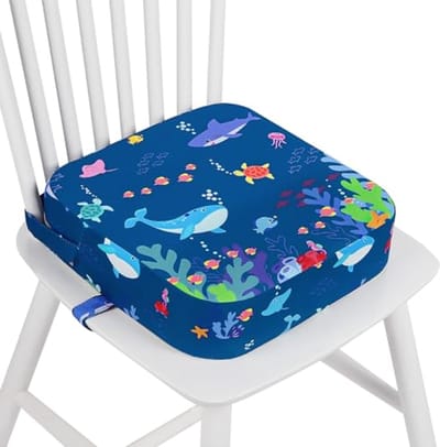 Kinderstoelverhoging met Cartoon Design en Antislip Onderkant - Verstelbare Riemen en Wasbaar