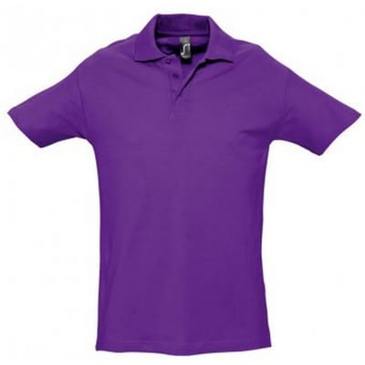SOLS Heren Lente II Korte Mouw Zwaarlijvig Poloshirt (Donkerpaars)