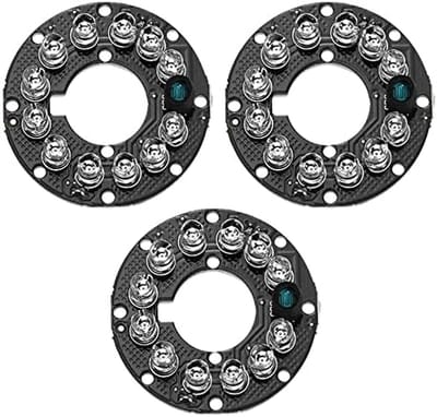 IR LED Board - Infrarood Verlichting - Nachtzicht Camera - 12 LEDs 850nm - 43mm Diameter - Zwart