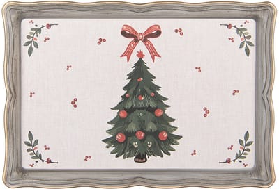 Clayre & Eef Dienblad 31x22x2 cm Beige Kunststof
