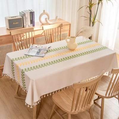 Nappe imperméable anti-huile, anti-brûlure, lavable, style rural, petite table à thé fraîche, nappe de table à manger rectangulaire 80x120cm