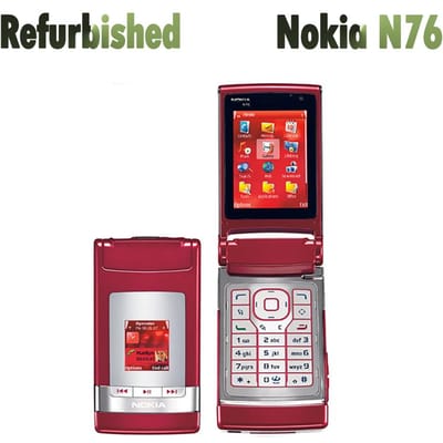 Gereviseerde Nokia ontgrendelde originele Nokia N76 ontgrendelde klaptelefoon Simple Set zwart