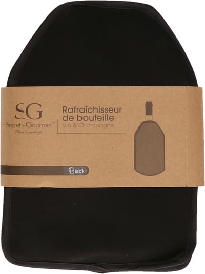 Flessenkoeler/koelelement hoes zwart  - Flessenkoeler - Wijnkoeler - Champagnekoeler