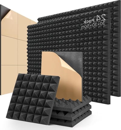 24 stuks Geluidsabsorberend Zelfklevend Schuimpanelen - 30 x 30 x 25 cm - Soundsbay